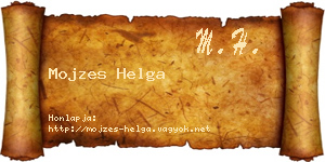 Mojzes Helga névjegykártya